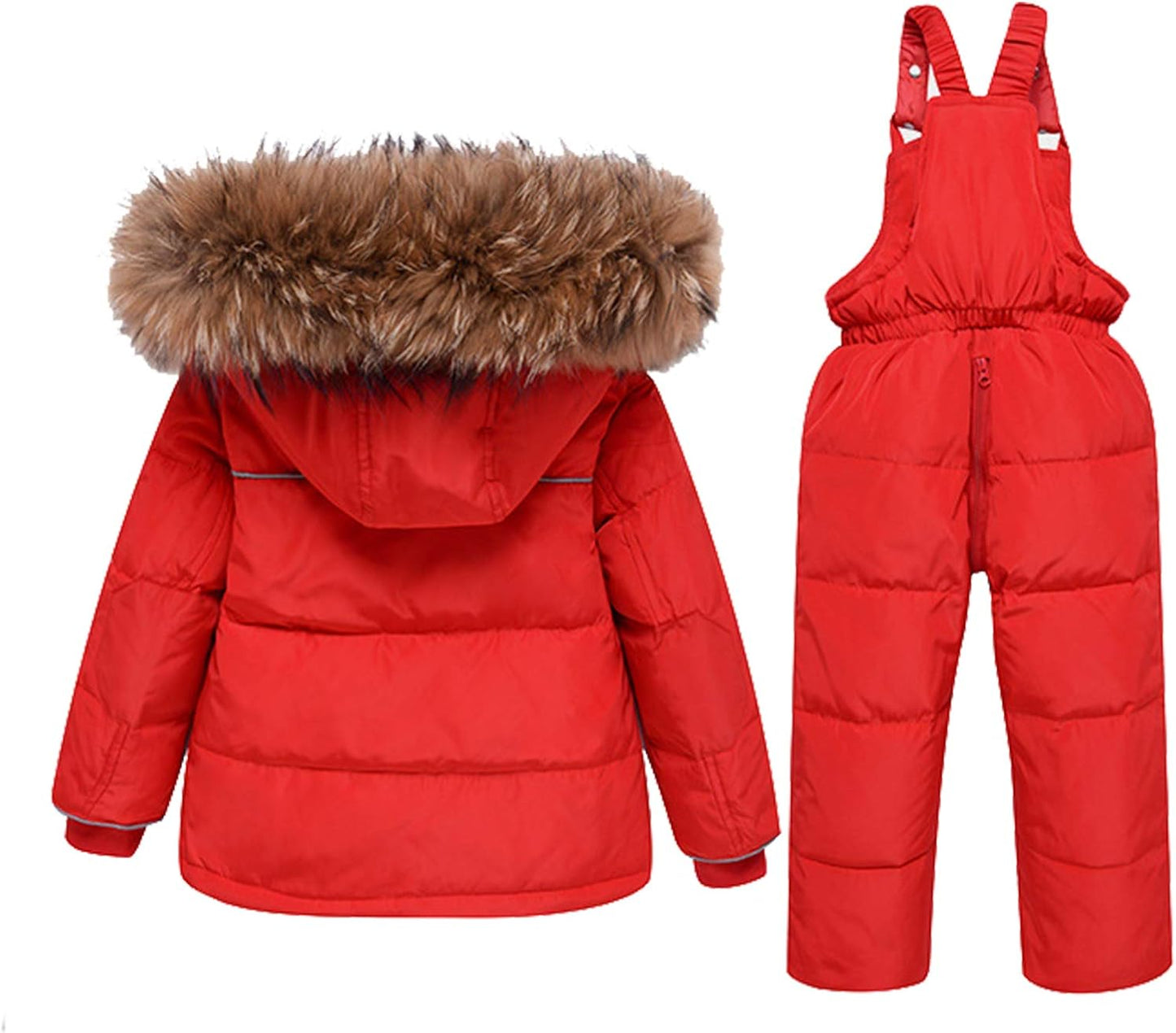 Amropi Skianzug Kinder Schneeanzug Daunenjacke mit Kapuze + Skihose 2tlg Winteranzug Set für 1-5 Jahre div. Farben