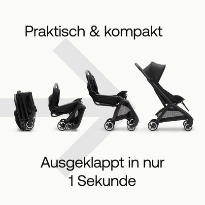 Bugaboo Butterfly ultrakompakter Reise-Kinderwagen, klein & leicht, einhändig faltbar und einfach zu lenken, ergonomischer City-Buggy für Babys ab 6 Monaten, mit viel Stauraum