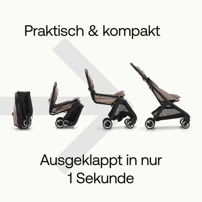 Bugaboo Butterfly ultrakompakter Reise-Kinderwagen, klein & leicht, einhändig faltbar und einfach zu lenken, ergonomischer City-Buggy für Babys ab 6 Monaten, mit viel Stauraum