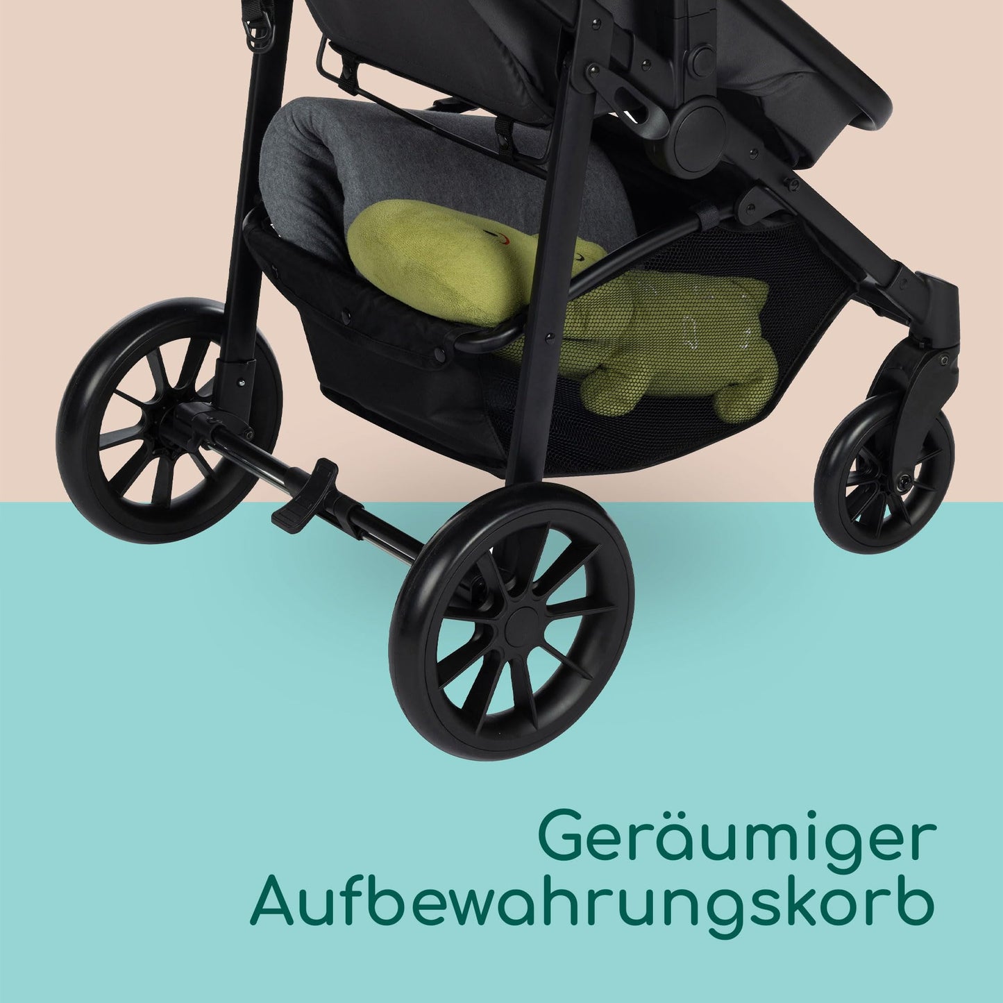 Bebeconfort Luvia Trio, Kinderwagen 3 in 1, 0–4 Jahre (0–22 kg), Baby Kinderwagen, Babyschale, Kinderwagenaufsatz, Smartes Faltsystem, Verstellbarer Schieber, Stoßdämpfung auf Rädern