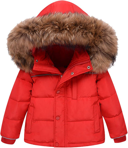Amropi Skianzug Kinder Schneeanzug Daunenjacke mit Kapuze + Skihose 2tlg Winteranzug Set für 1-5 Jahre div. Farben