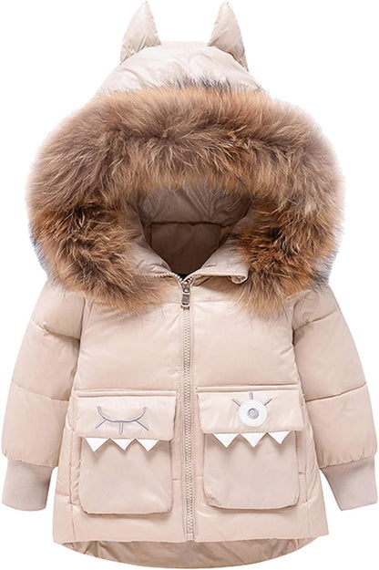 Amropi Skianzug Kinder Schneeanzug Daunenjacke mit Kapuze + Skihose 2tlg Winteranzug Set für 1-5 Jahre div. Farben