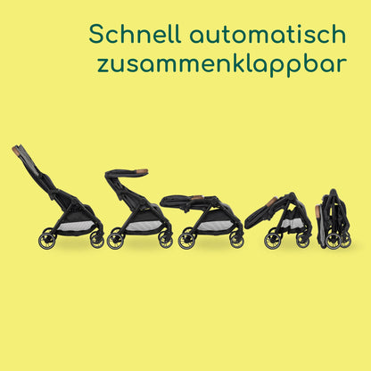 Bebeconfort Zephir, kompakter Baby Kinderwagen, 0–4 Jahre (bis zu 22 kg), leichter Reise Buggy (4,5 kg), in Kabinengröße, flacher und verstellbarer Sitz, Aufbewahrungskorb