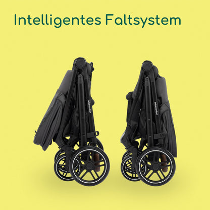 Bebeconfort Luvia Trio, Kinderwagen 3 in 1, 0–4 Jahre (0–22 kg), Baby Kinderwagen, Babyschale, Kinderwagenaufsatz, Smartes Faltsystem, Verstellbarer Schieber, Stoßdämpfung auf Rädern