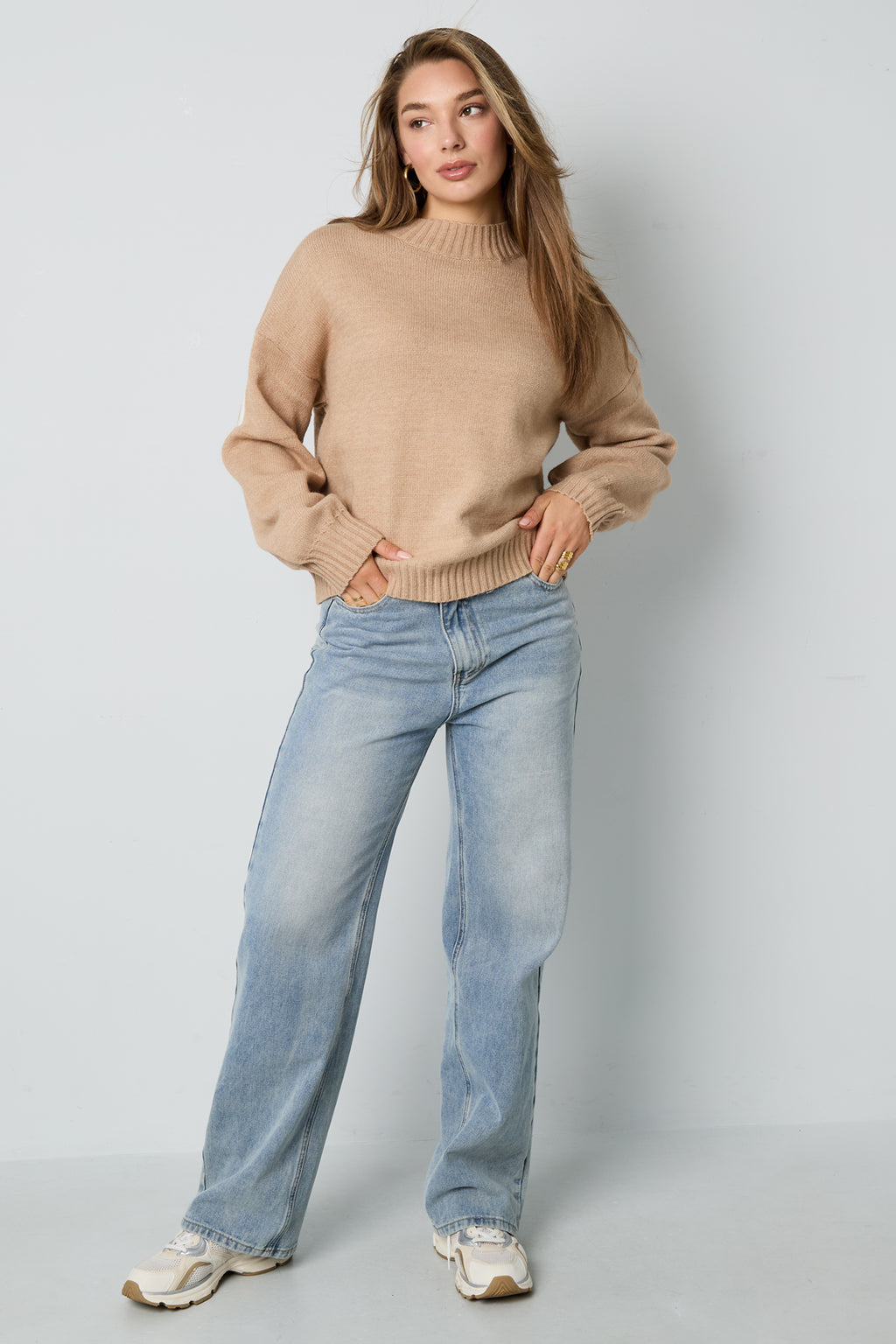 Gestrickte Polyesterfaser Damen Strickpullover Casual Letters