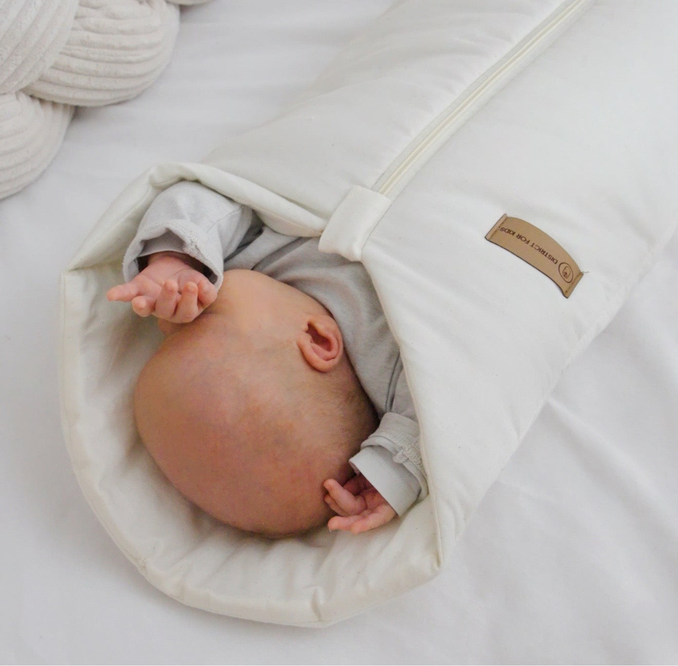 Pucksack Bio-Baumwolle mitwachsend - Ganzjahres Schlafsack für Babys