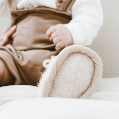 Babyschuhe Merinowolle Wollwalk - weich & hypoallergen