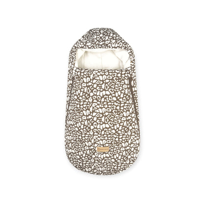 Winterfußsack Musselin Leopard für Kinderwagen Autoschale