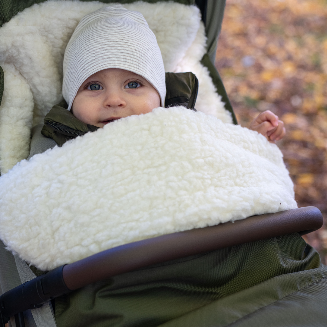 Winterfußsack wasserabweisend Innenfutter aus Merinowolle - Kinderwagen