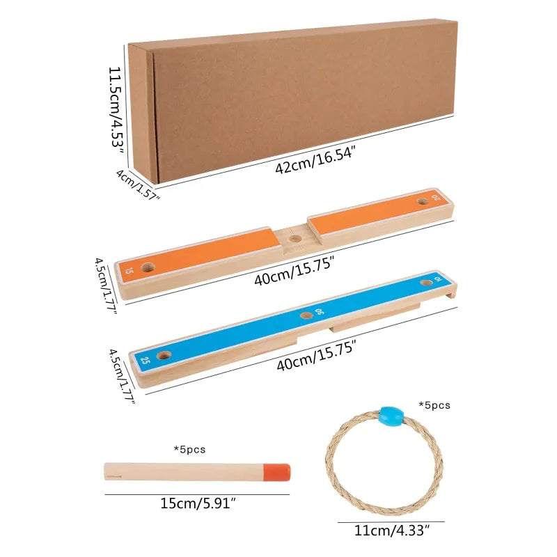 Ringwurfspiel aus Holz – Reisespiel für Kinder ab 4 Jahren | Spielzeug-Opa