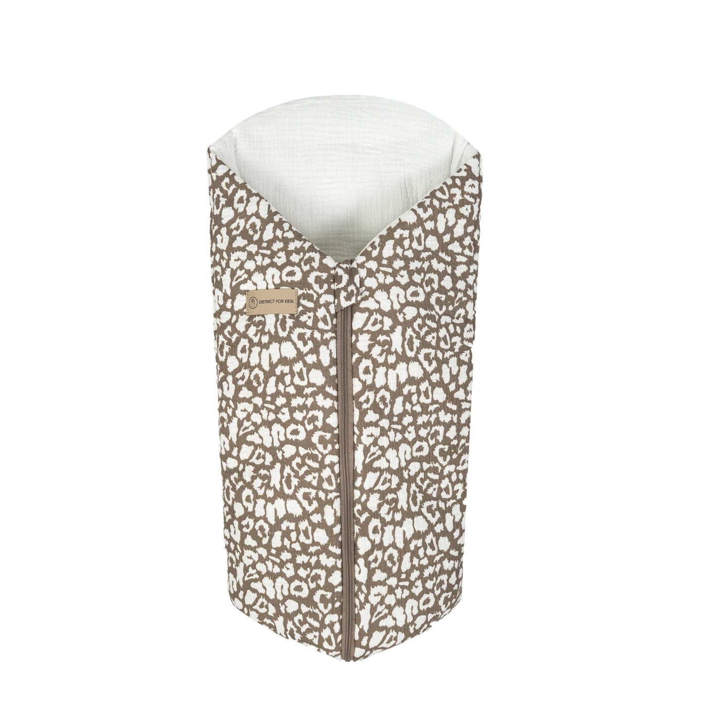 Pucksack Musselin Leopard mitwachsend - Ganzjahres Babyschlafsack