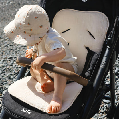 Sitzauflage Leinen für den Kinderwagen - universell passend