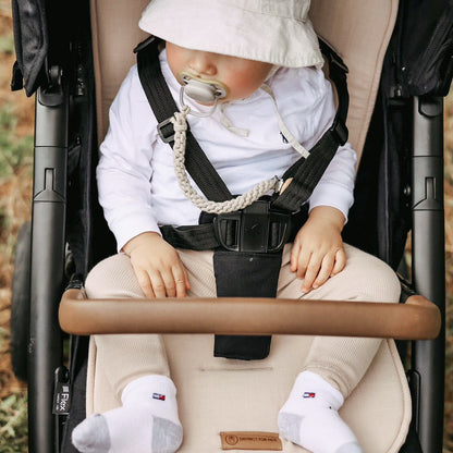 Sitzauflage Leinen für den Kinderwagen - universell passend