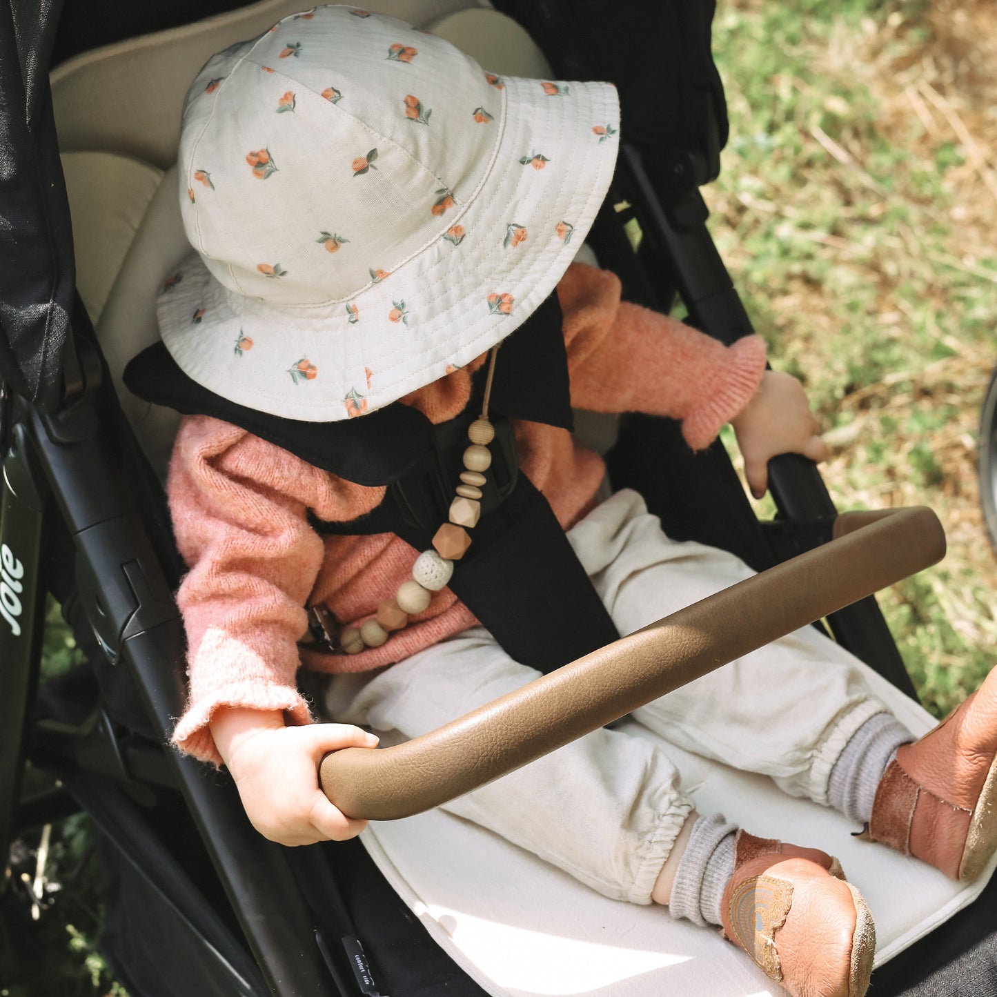 Sitzauflage Leinen für den Kinderwagen - universell passend