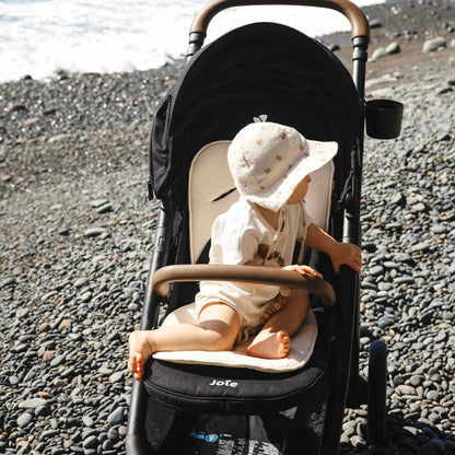 Sitzauflage Leinen für den Kinderwagen - universell passend