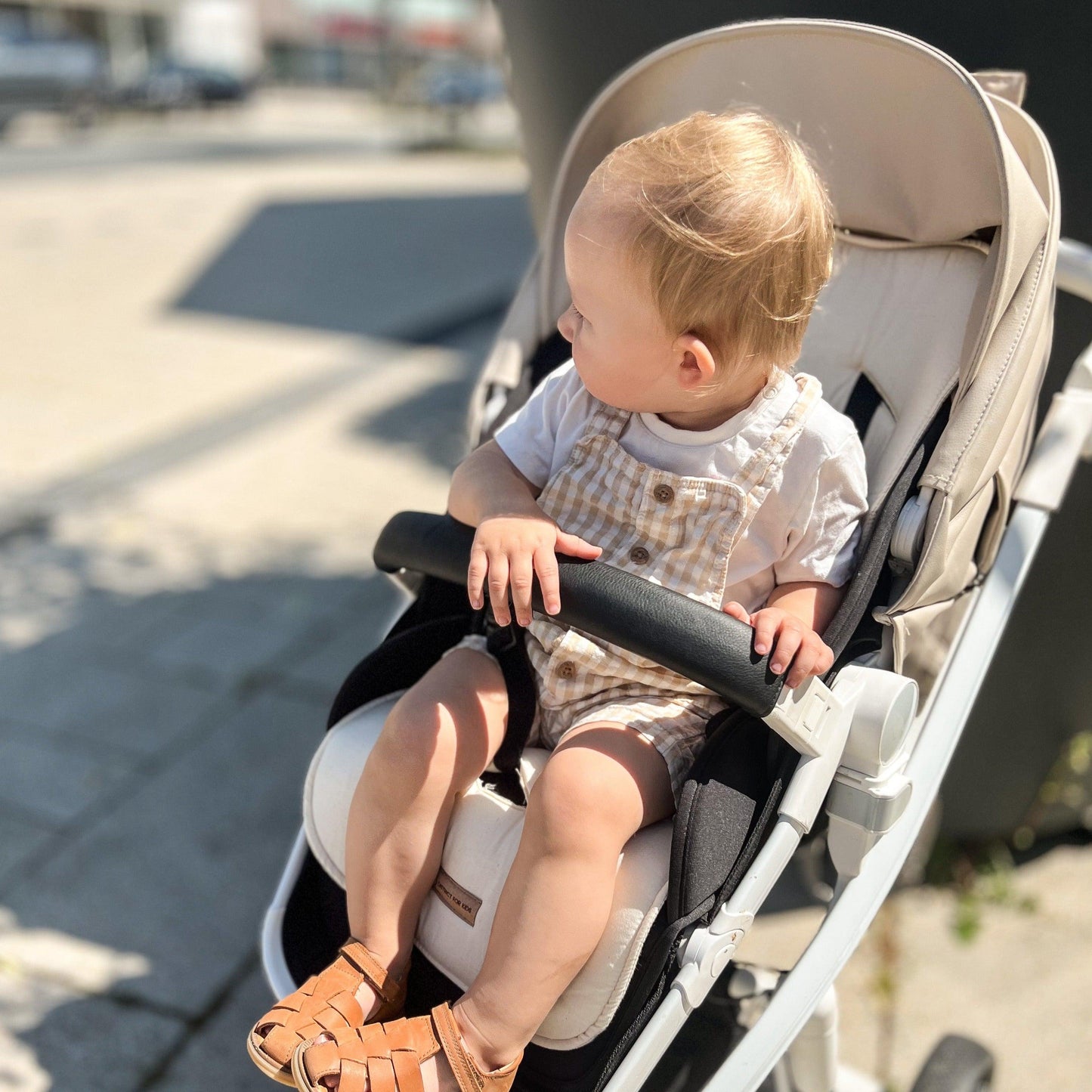 Sitzauflage Bio Baumwolle für den Kinderwagen - universell passend