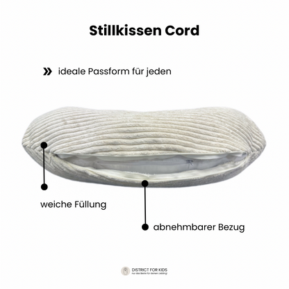 Stillkissen U-Form Cord mit abnehmbarem Bezug - ergonomisches Mondstillkissen