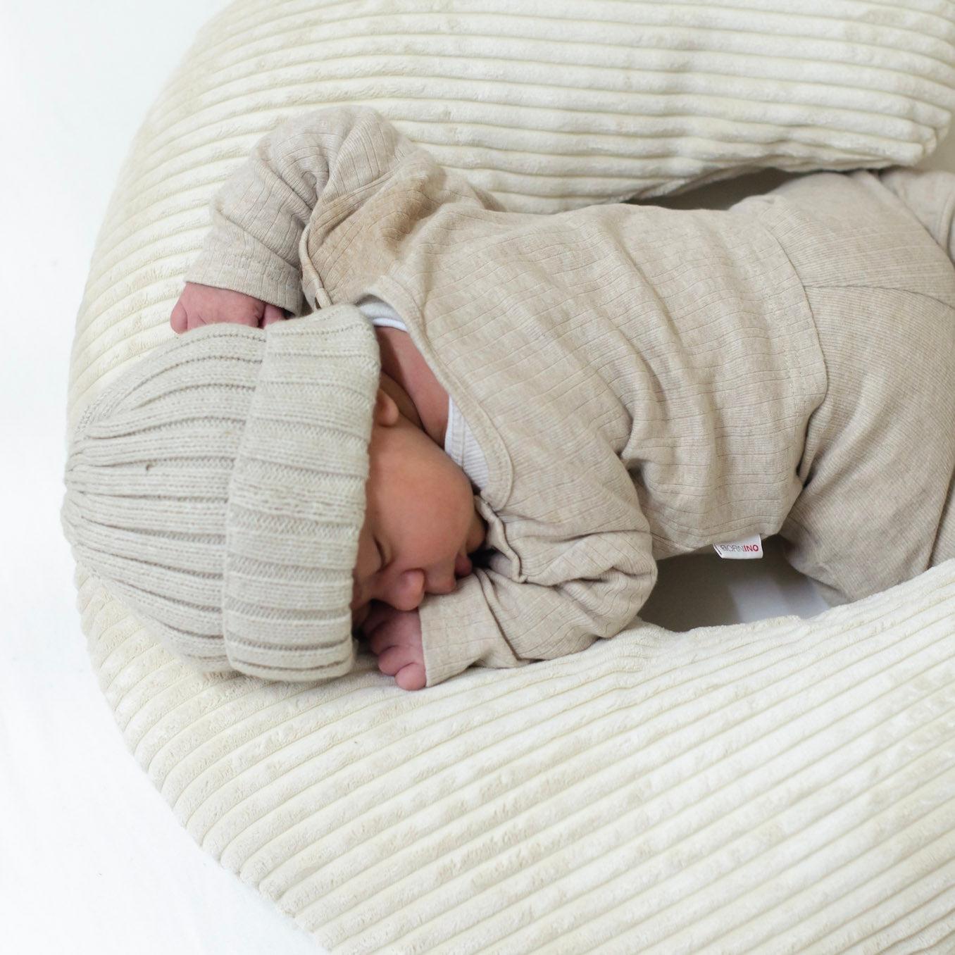 Stillkissen U-Form Cord mit abnehmbarem Bezug - ergonomisches Mondstillkissen