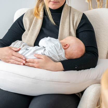 Stillkissen & Schwangerschaftskissen Musselin XXL - ergonomisch & vielseitig