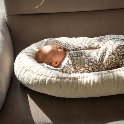 Pucksack Musselin Leopard mitwachsend - Ganzjahres Babyschlafsack