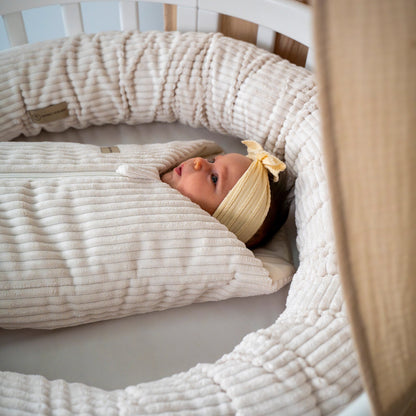Pucksack Cord mitwachsend - Wärmender Ganzjahres Babyschlafsack