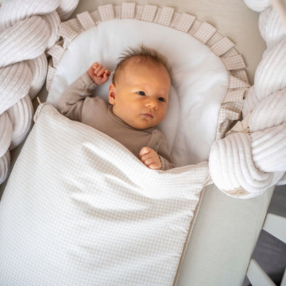 Babyschlafsack Dreamy Baumwolle kariert – Stylischer Ganzjahresschlafsack