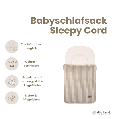 Babyschlafsack Sleepy Cord – Kuscheliger Ganzjahresschlafsack