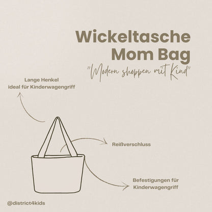 Wickeltasche Cord für den Kinderwagen - Mom bag