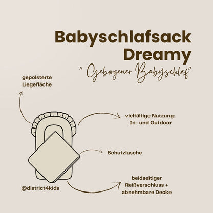 Babyschlafsack Dreamy Baumwolle kariert – Stylischer Ganzjahresschlafsack