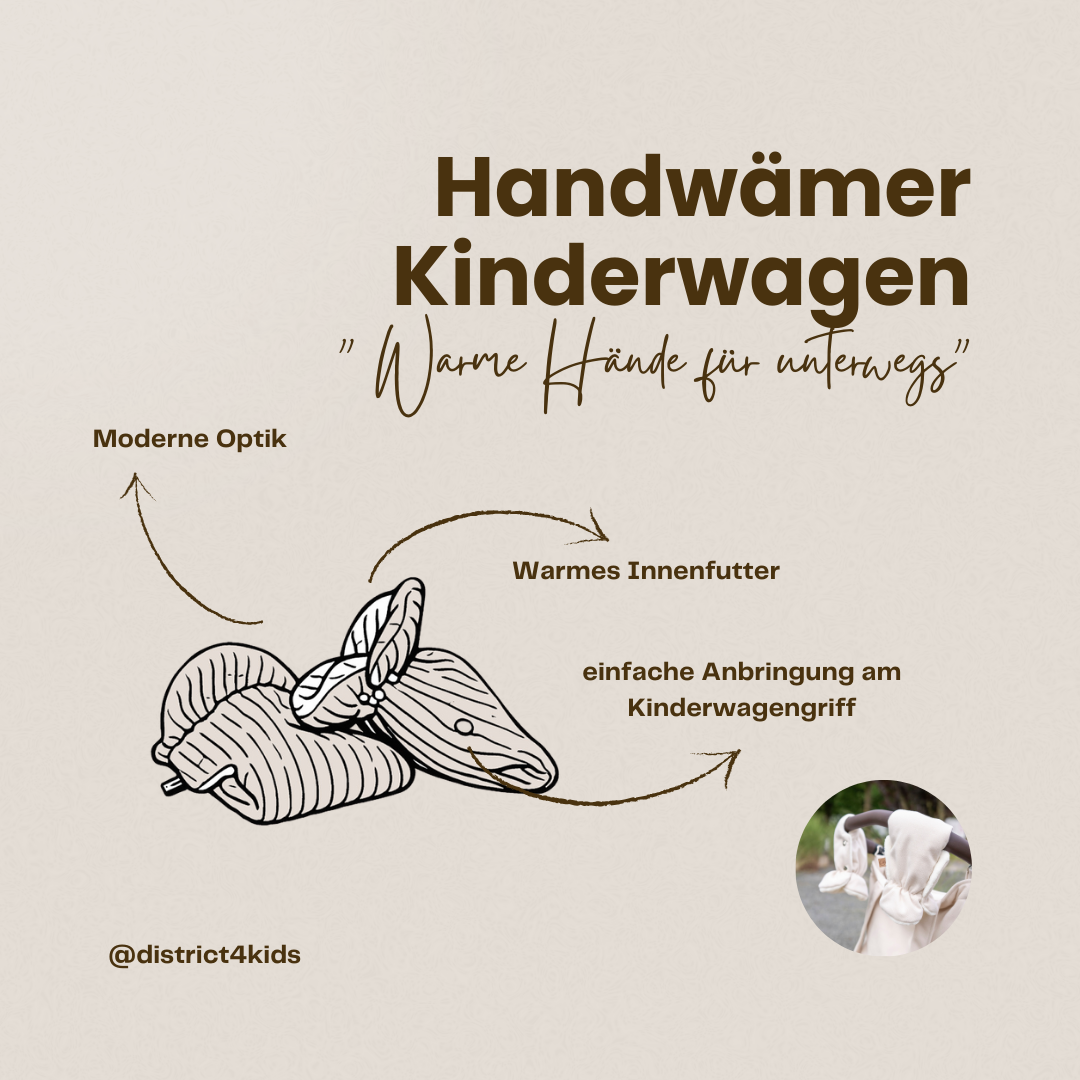 Handschuhe Kaschmir für den Kinderwagen - Handwärmer