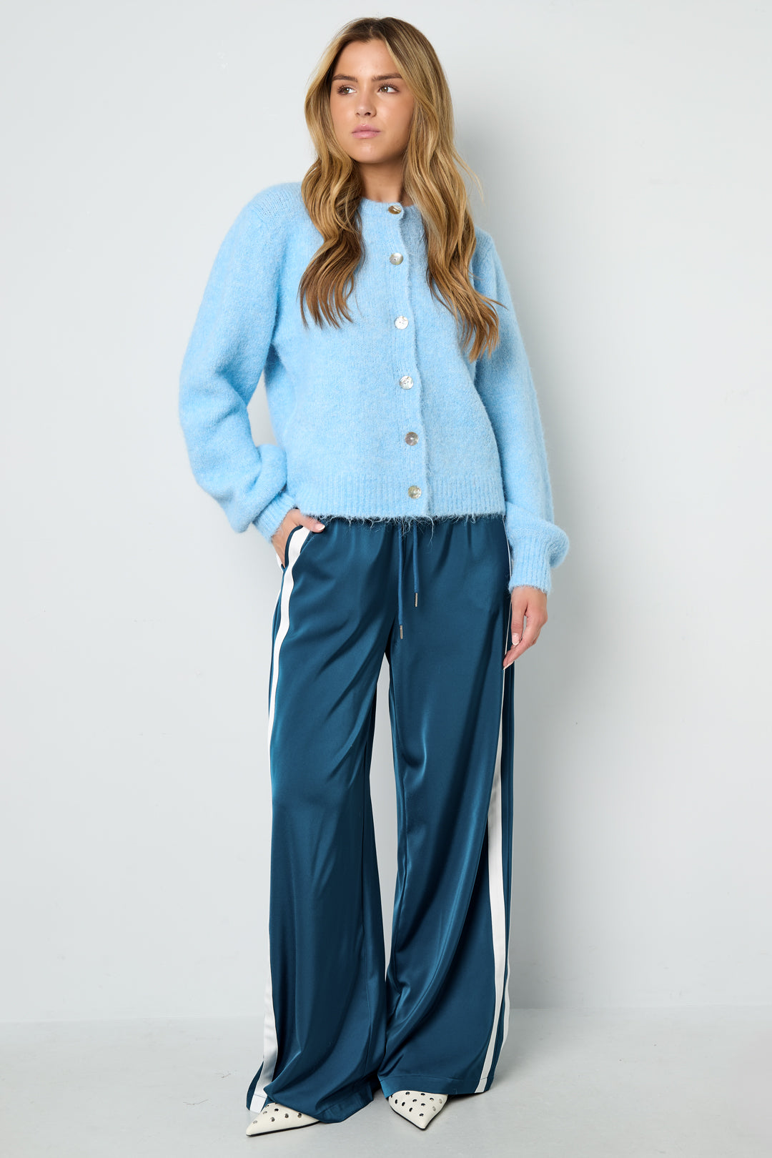 Gestrickte Polyesterfaser Damen-Cardigan Casual Einfarbig Herbst/Winter