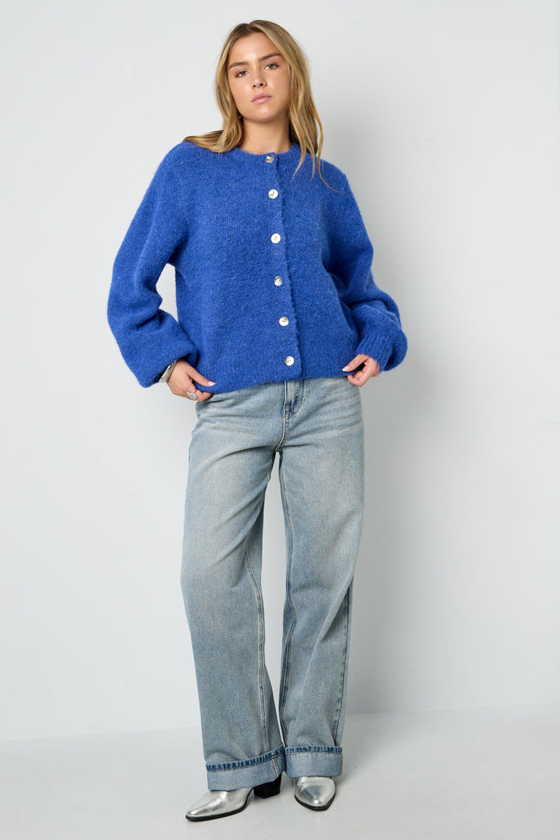 Gestrickte Polyesterfaser Damen-Cardigan Casual Einfarbig Herbst/Winter