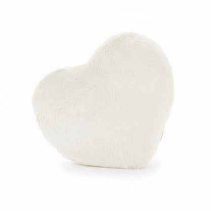 Herzkissen » Kuschelkissen 37 x 34 cm » weiches Herz Kissen » Dekokissen » Zierkissen aus Kunstfell