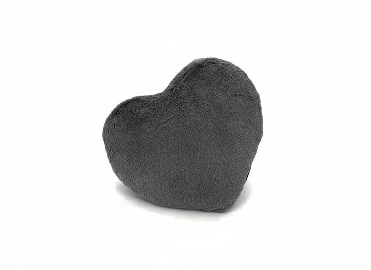 Herzkissen » Kuschelkissen 37 x 34 cm » weiches Herz Kissen » Dekokissen » Zierkissen aus Kunstfell