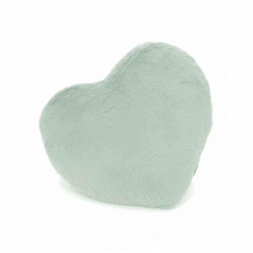 Herzkissen » Kuschelkissen 37 x 34 cm » weiches Herz Kissen » Dekokissen » Zierkissen aus Kunstfell