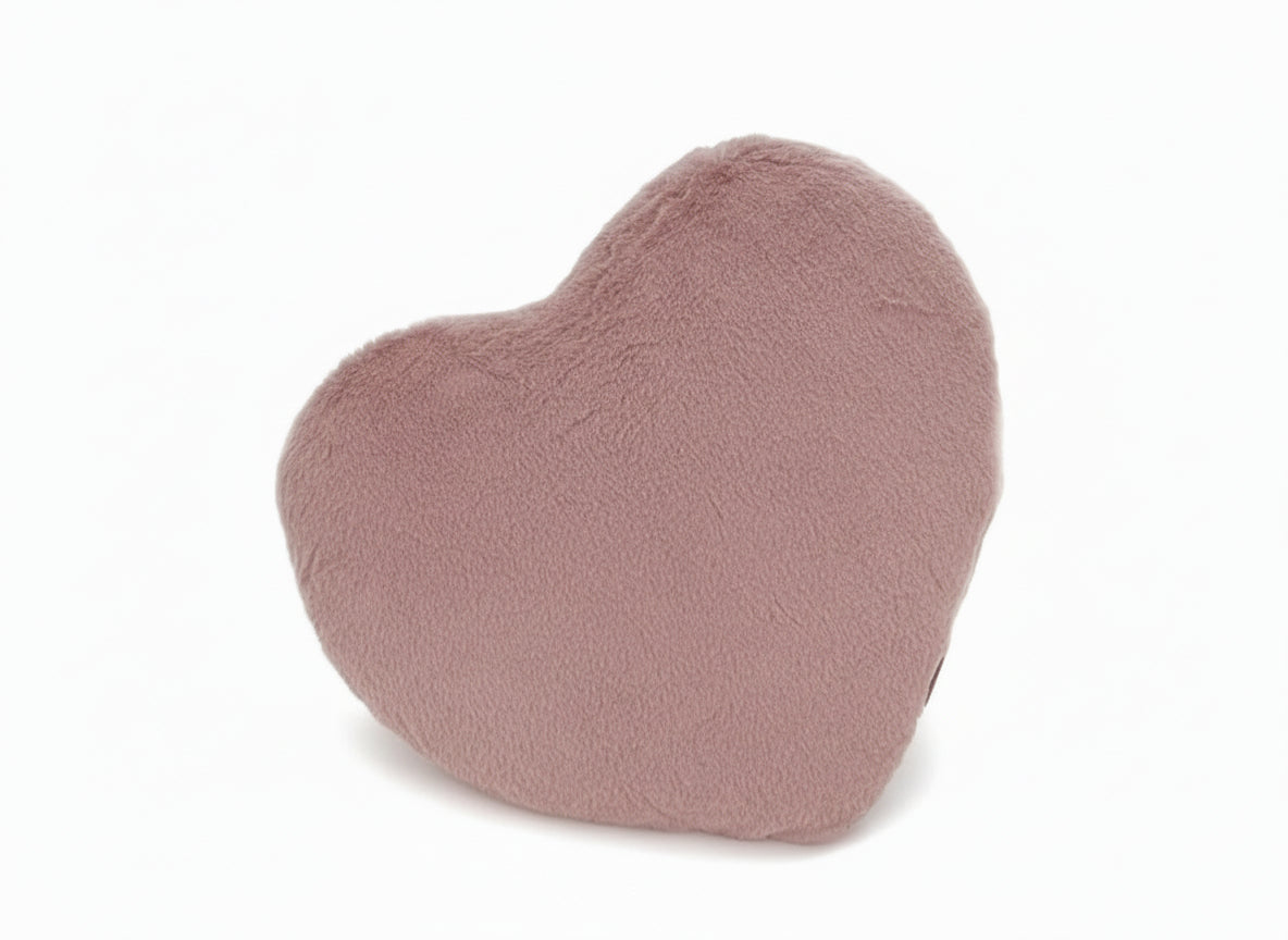Herzkissen » Kuschelkissen 37 x 34 cm » weiches Herz Kissen » Dekokissen » Zierkissen aus Kunstfell