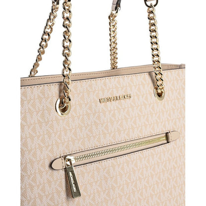 Michael Kors - Michael Kors Mittelgroße Einkaufstasche mit Reißverschluss vorne und Kette 35R3GTTT2V BUFF