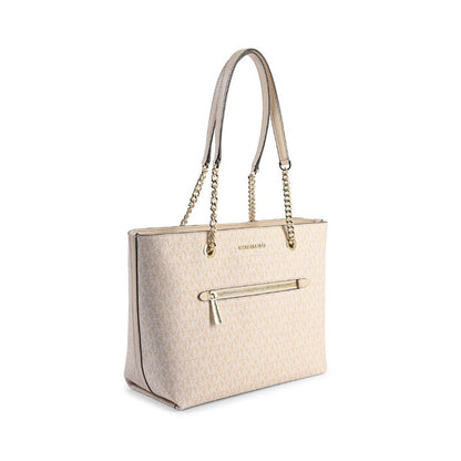 Michael Kors - Michael Kors Mittelgroße Einkaufstasche mit Reißverschluss vorne und Kette 35R3GTTT2V BUFF