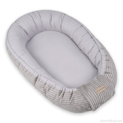 Babynestchen Cord  – Mitwachsender weicher Baby-Kokon