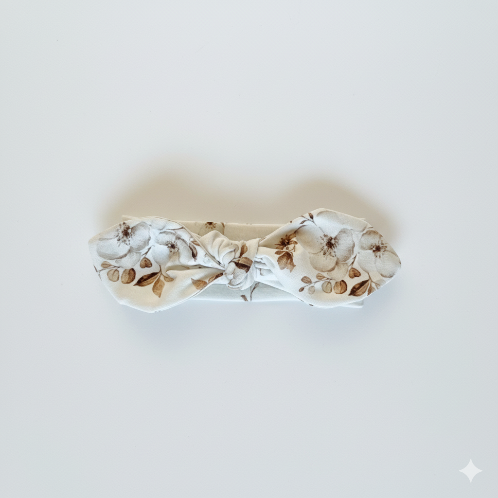 JASMIN Haarband in cremefarbe - Handmade