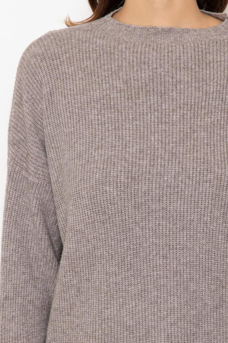 Strickpullover in taupe