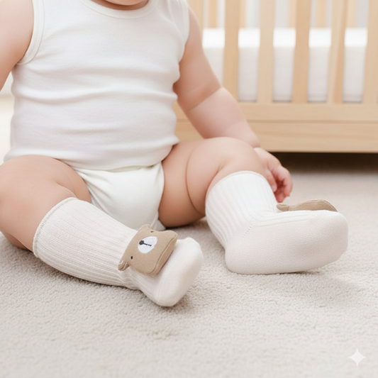 BÄR Baby Socken in beige-braun