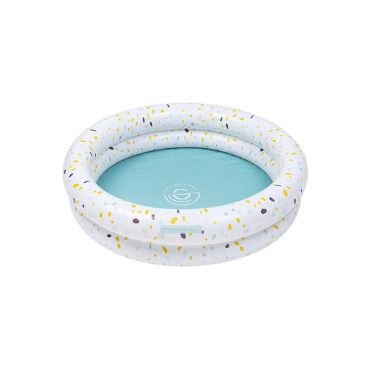 Aufblasbares Schwimmbecken in weiß mit mehrfarbigen Dots Design ⌀ 100 cm