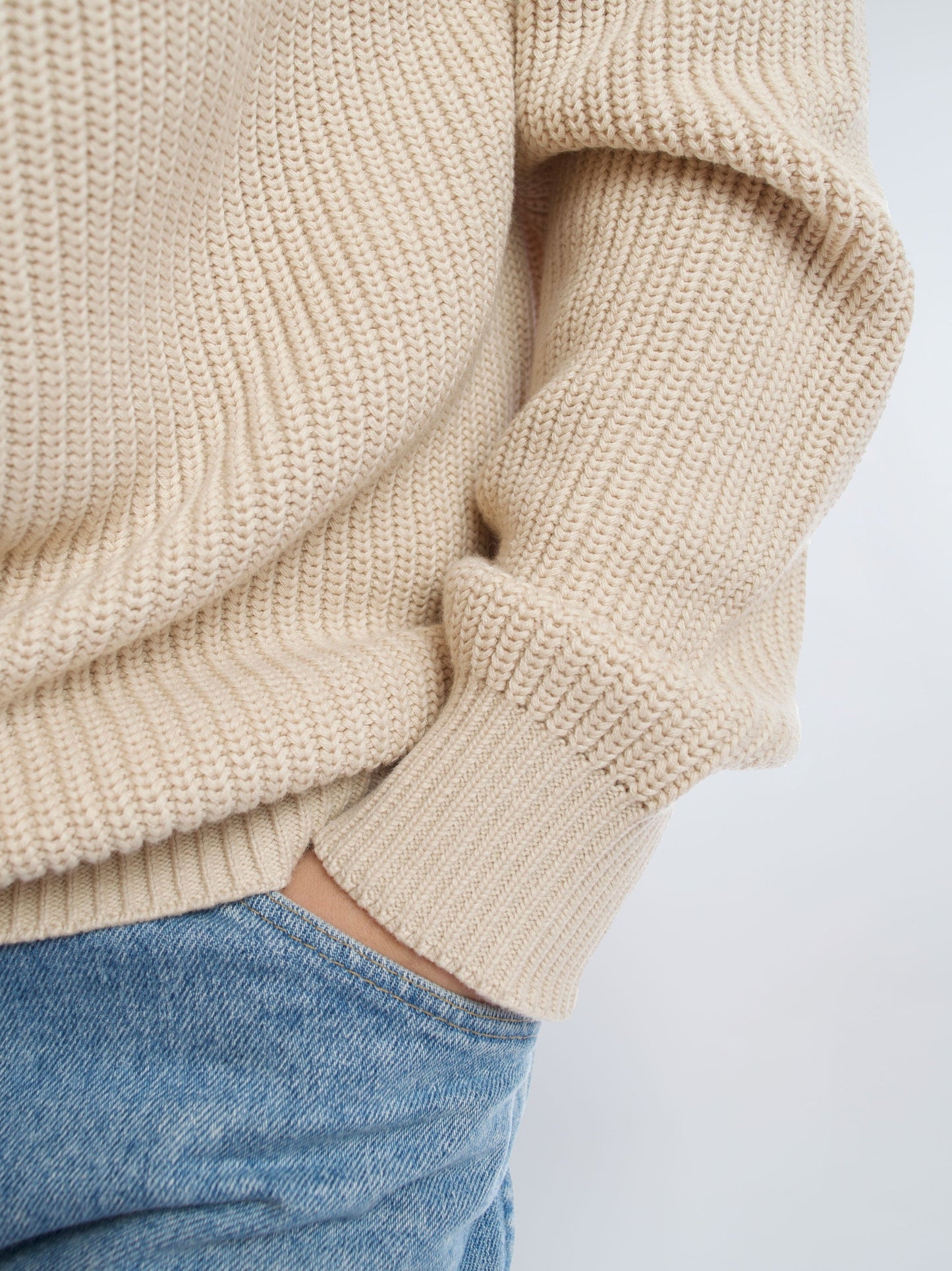 BEIGA Pullover aus schwerem Strick in beige