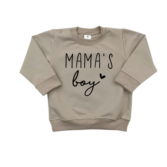 Pullover 'Mama's Boy' in sandfarbe