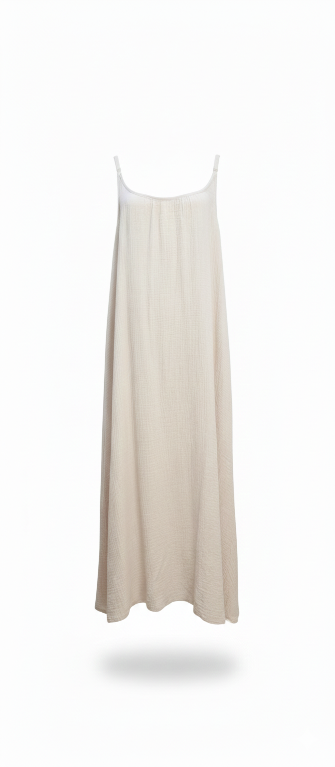 ALIA Maxi Kleid Musselin in beige