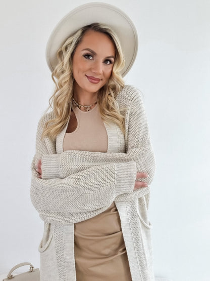 ZOELLA Langer Cardigan in beige