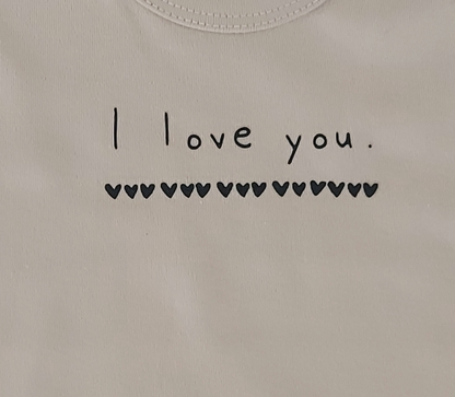 ILY Kurzarm Body in taupe - Handmade