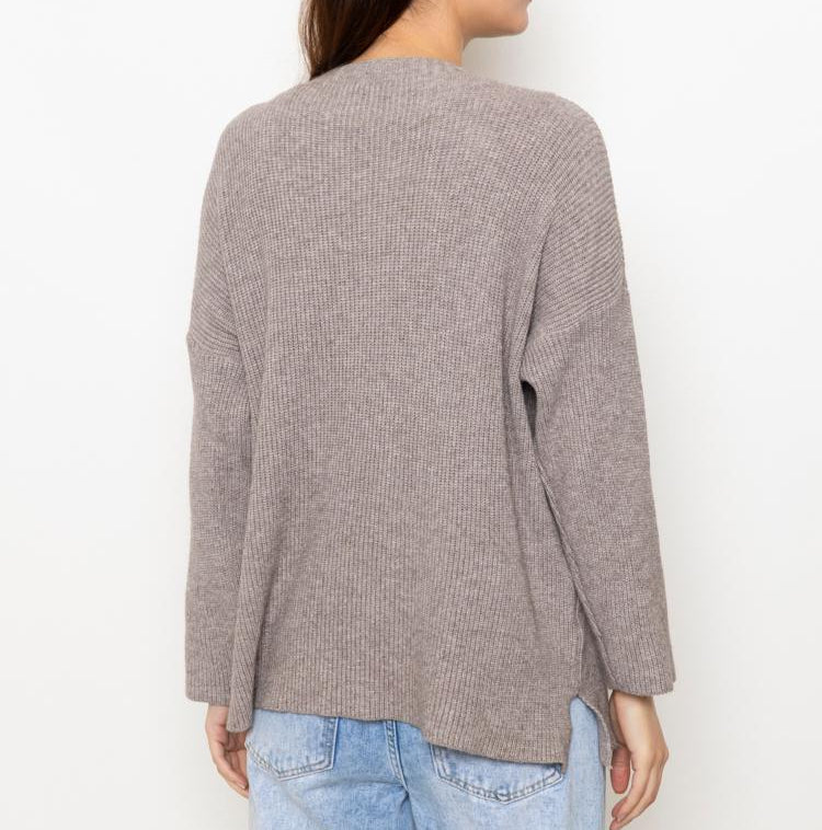 Strickpullover in taupe