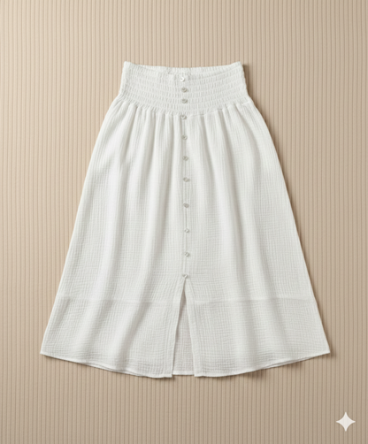 ALIYA Musselin Rock in weiß